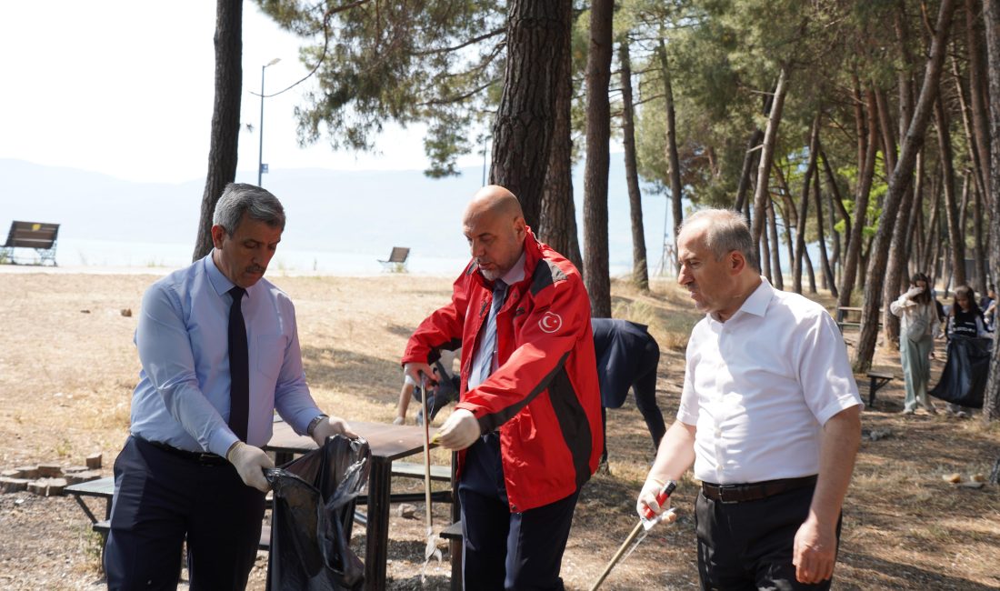 Bursa'nın Orhangazi ilçesinde Dünya Çevre Günü kapsamında İznik Gölü çamlık