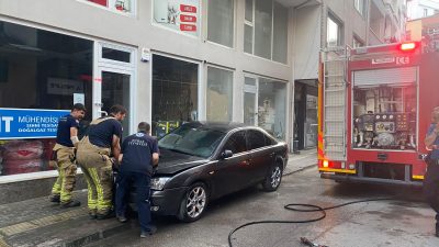 Bursa'nın Orhangazi ilçesinde akşam saatlerinde meydana gelen olayda, park halindeki