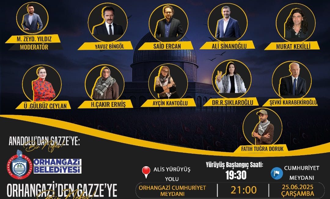 Bursa'nın Orhangazi ilçesinde Anadolu Gazze’den bir nefes platformu tarafından, Gazze’de