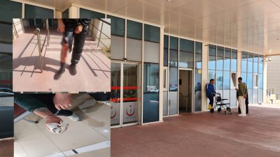 Bursa'da Kurban Bayramı'nın ilk gününde  kasapların  kendini kesme