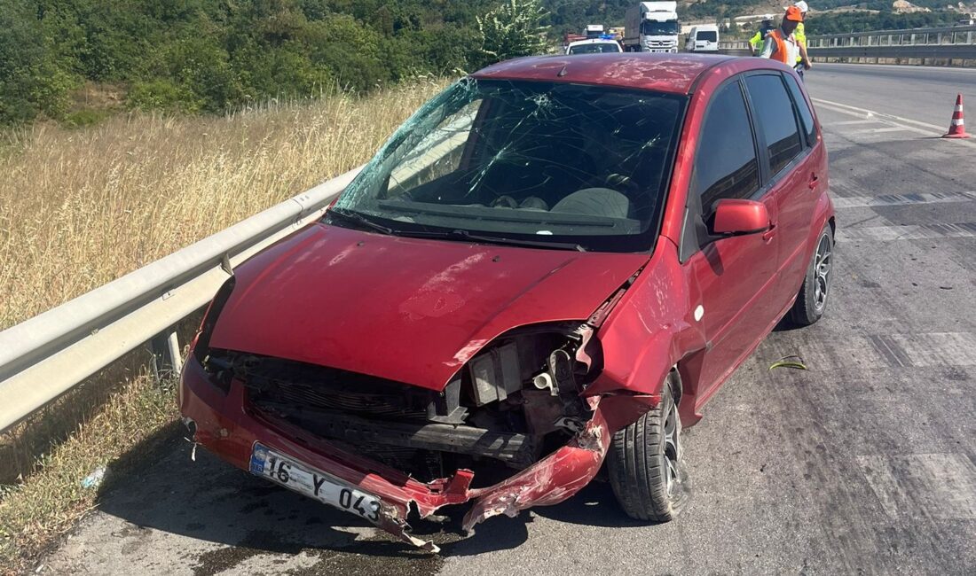 Bursa'da, İznik - Yenişehir yolu üzerinde meydana gelen trafik kazasında