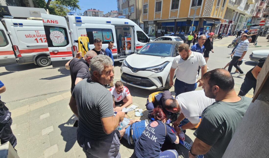 Bursa'nın Orhangazi ilçesinde meydana gelen trafik kazasında kaldırıma park etmek