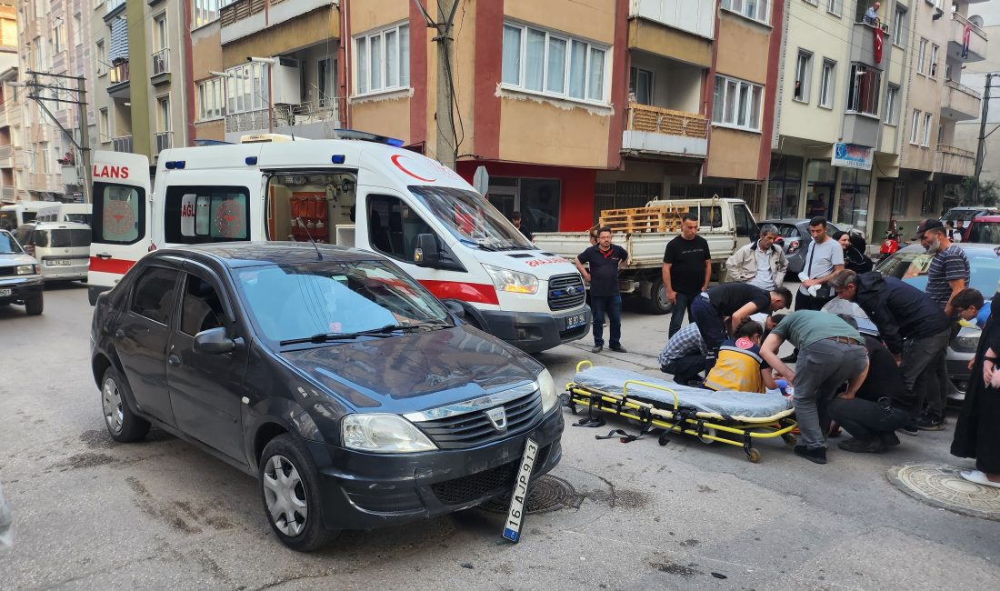 Bursa'nın Orhangazi ilçesinde meydana gelen trafik kazasında otomobil ile motosiklet
