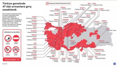 Yaz aylarının gelmesiyle artan orman yangını riski nedeniyle Türkiye genelinde