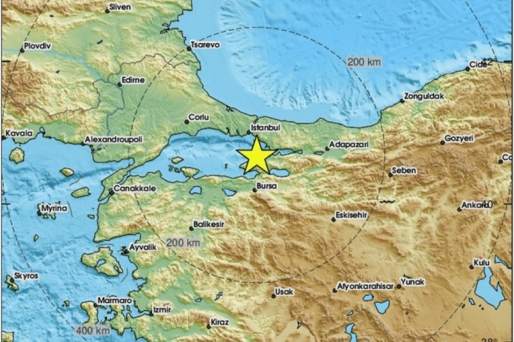 Bursa'da saat 11:47 sularında bir deprem meydana geldi. AFAD depremin