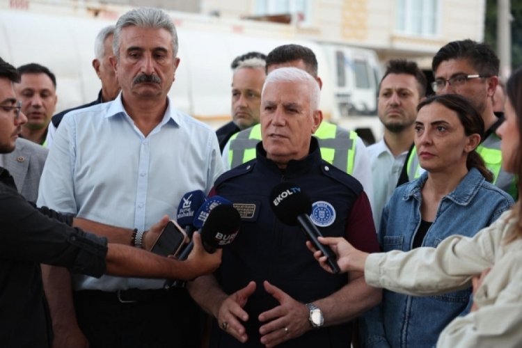 Bursa Büyükşehir Belediye Başkanı Mustafa Bozbey, Kestel ilçesinde başlayan ve
