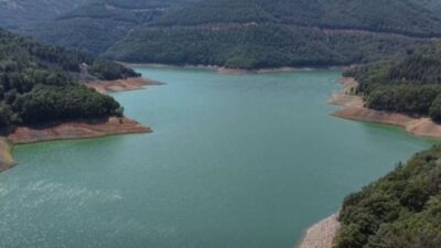 Bursa'nın içme suyu ihtiyacını karşılayan barajlardan Doğancı Barajı'ndaki su seviyesi