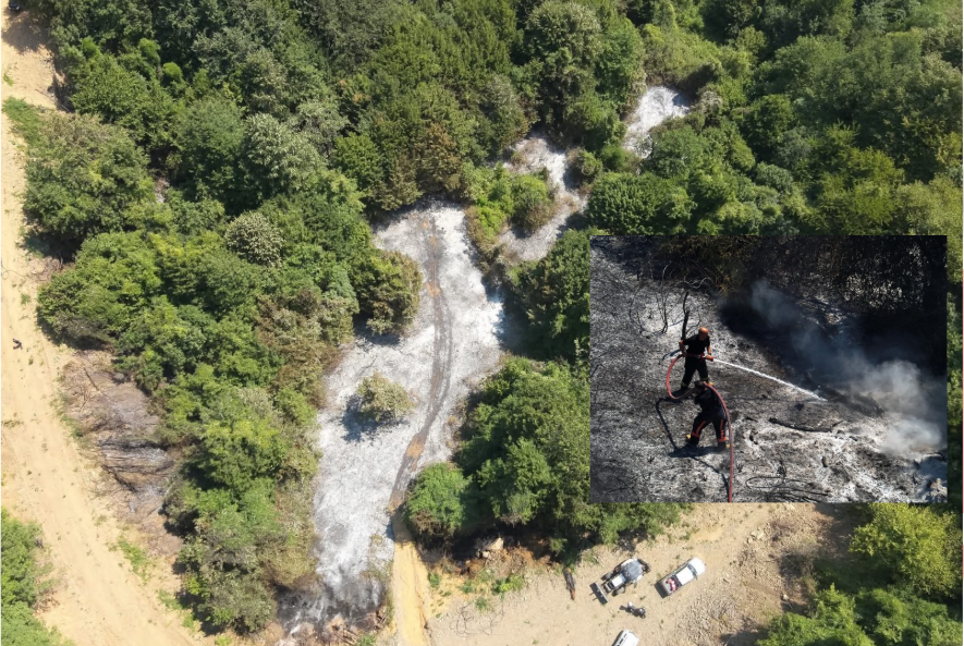 Yalova'nın Çınarcık ilçesinde ormanlık alanda çıkan yangın, çok sayıda ekibin