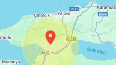 Orhangazi'de hissedilen 4.3 büyüklüğünde deprem meydana geldi. Sarsıntıyı hissedenler panikle