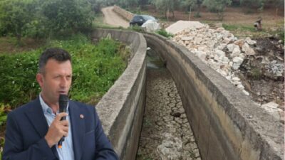 Orhangazi’ye bağlı Yeniköy mahallesi bölgesinde sulama kanallarına yaklaşık 1 haftadır