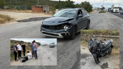 Bursa'nın Orhangazi ilçesinde ana yol üzerinde meydana gelen trafik kazasında,
