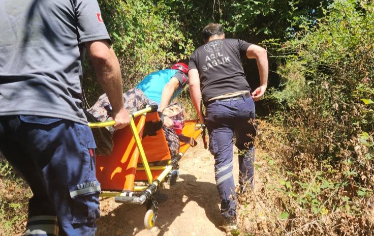 Yalova'nın Termal ilçesine bağlı dağlık bir bölgede rahatsızlanan 75 yaşındaki