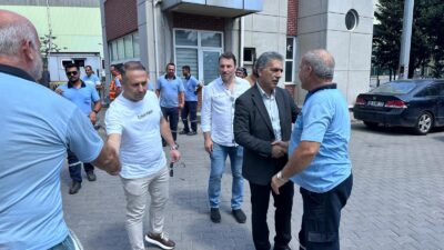 Bursa'nın Gemlik ilçesinde bulunan Roda Liman'da sendikalaşma sürecinde olan işçilerinin