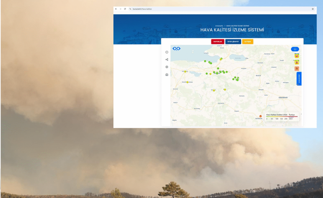 Bursa Büyükşehir Belediyesi, hava ve gürültü kirliliğinin tespiti için geçtiğimiz