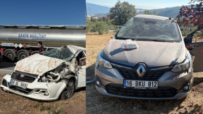 Yalova - Orhangazi yolu üzeri süpürgelik mevkiinde meydana gelen trafik