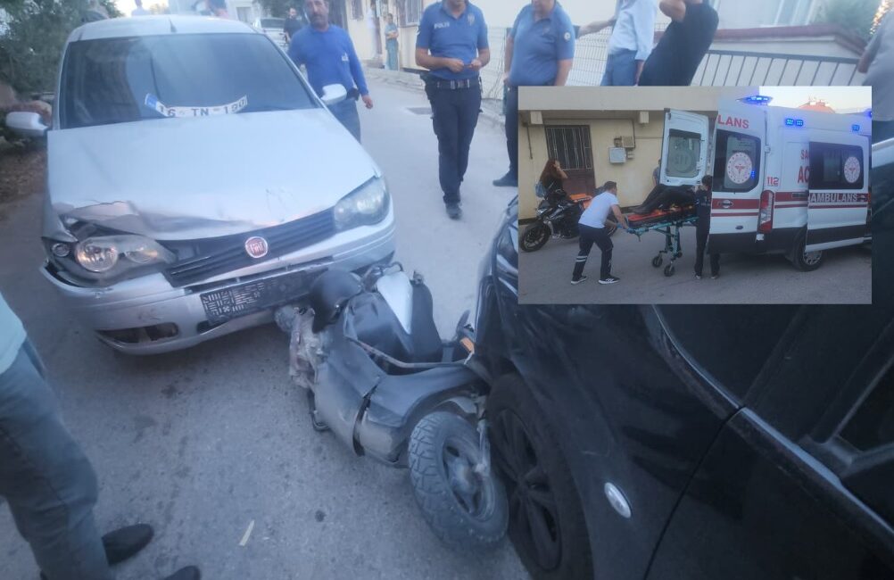 Bursa'nın Orhangazi ilçesinde meydana gelen trafik kazasında, iki aracın arasında