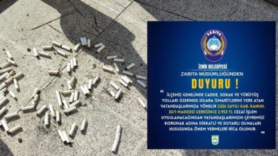 Bursa'nın İznik ilçesinde, Belediye Zabıta Müdürlüğü tarafından yapılan açıklamada yere