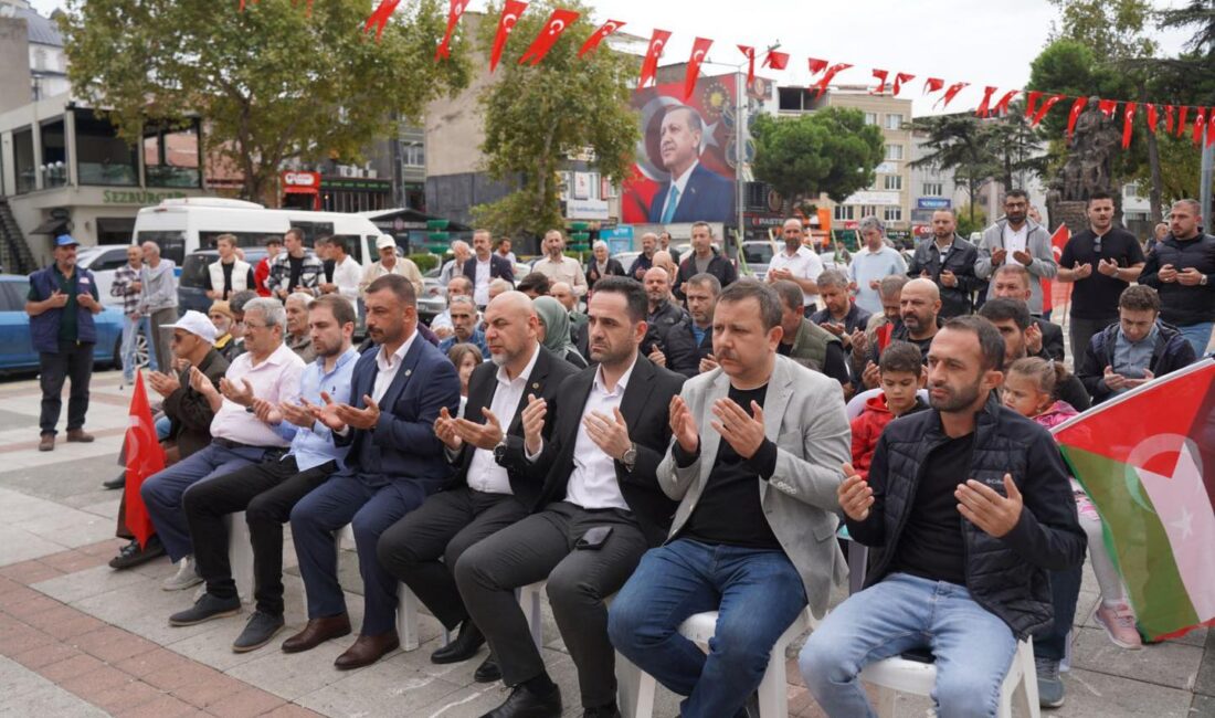 Bursa'nın Orhangazi ilçesinde, Gazze'ye insani yardım ulaştırmayı hedefleyen Ulusal Smud