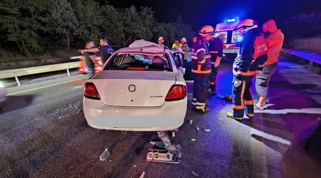 Orhangazi - Yalova yolu üzeri süpürgelik mevkiinde dün gece saatlerinde