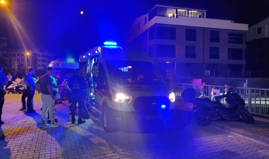 Bursa'nın Orhangazi ilçesinde meydana gelen trafik kazasında kontrolden çıkan motosiklet