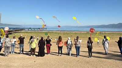 Bursa'nın Orhangazi ilçesinde Ali tekin ilkokulu 4/A öğrencileri uçurtma şenliklerinde