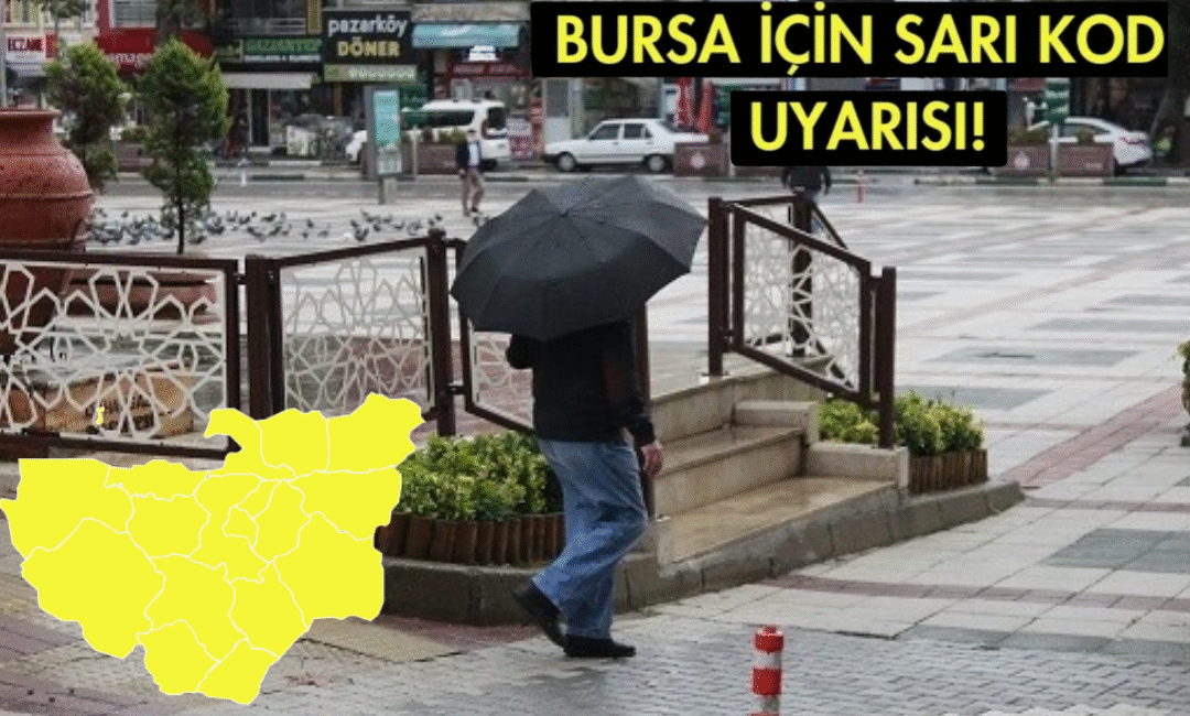 Orhangazi ve çevresi için sarı kodlu sağanak yağış uyarısı! Meteoroloji Genel Müdürlüğü son verilerine göre yarın için Bursa ve