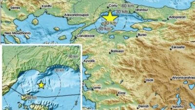 Marmara Denizi'nde bugün meydana gelen 5.0 ve 4.0 büyüklüğünde depremler