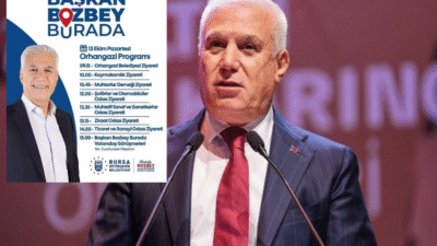 Bursa Büyükşehir Belediye Başkanı Mustafa Bozbey, 13 Ekim Pazartesi günü