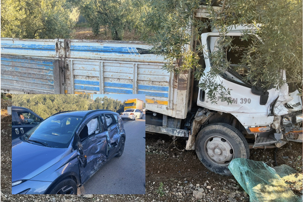 Bursa'da, Orhangazi - İznik yolu üzerinde meydana gelen trafik kazasında