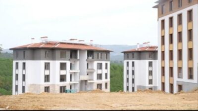 Bursa’nın Orhangazi ilçesinde TOKİ 5. Etap konut projesinde sona gelinirken
