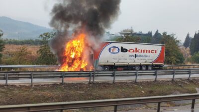 Bursa'da, Yalova yolu üzeri Dürdane rampasında meydana gelen olayda seyir