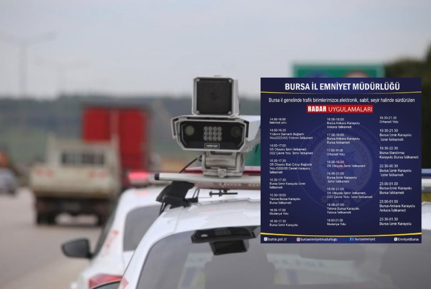 Bursa İl Emniyet Müdürlüğü, trafik güvenliğini sağlamak adına kent genelinde
