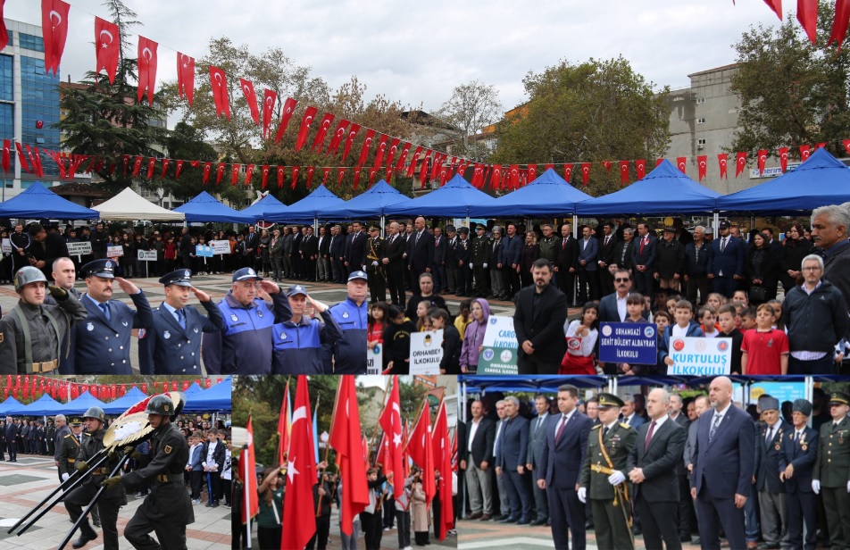 29 Ekim Cumhuriyet Bayramı kutlamaları kapsamında Bursa’nın Orhangazi ilçesinde protokolün