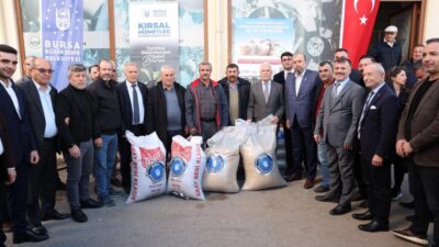 Bursa'da kırsal kalkınmaya yönelik çalışmalarını sürdüren Büyükşehir Belediyesi, küçükbaş hayvan