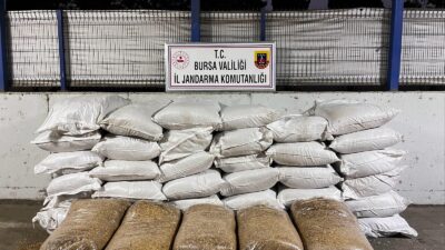 Bursa İl Jandarma Komutanlığı tarafından yapılan operasyonlar ile kaçak tütün