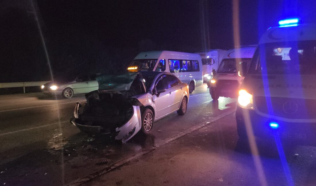 Bursa'da Orhangazi - Gemlik yolu üzerinde meydana gelen trafik kazasında,