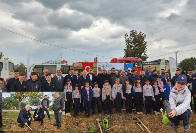 11 Kasım Milli Ağaçlandırma Günü kapsamında Bursa’nın Orhangazi ilçesinde yapılan