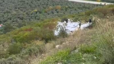 Bursa'da, İznik - Yenişehir yolu üzerinde meydana gelen kazada yokuş