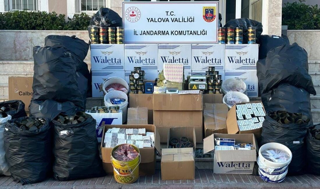 Yalova İl Jandarma Komutanlığı, kaçakçılık ve organize suçlarla mücadele kapsamında
