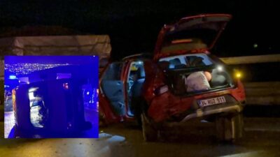 Bursa'nın İznik ilçesi, İznik-Yenişehir Karayolu üzerinde bu akşam yağışlı hava
