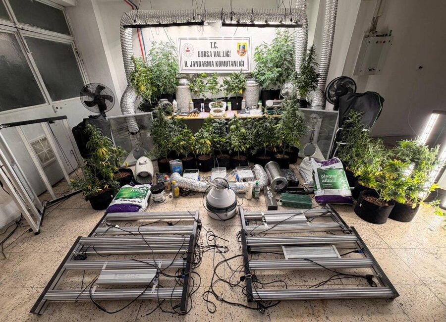 Bursa İl Jandarma Komutanlığı ekipleri, uyuşturucu ile mücadele kapsamında Nilüfer