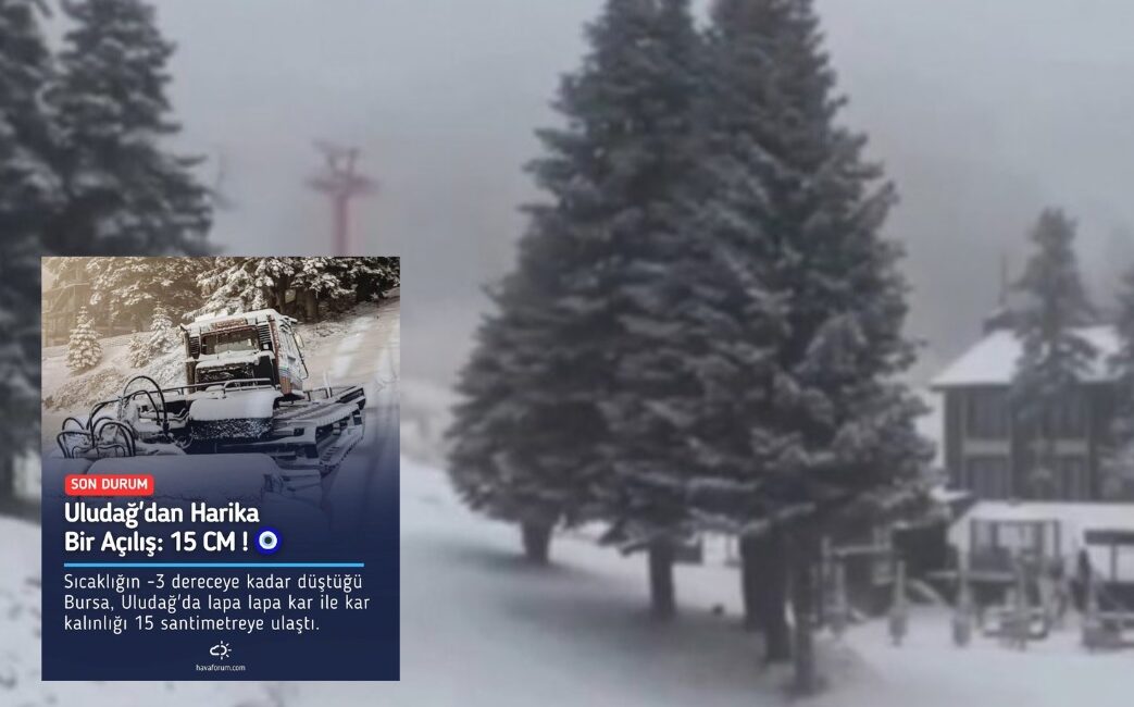 Türkiye'nin önemli kış turizmi merkezlerinden Uludağ,da önceki gün başlayan kar