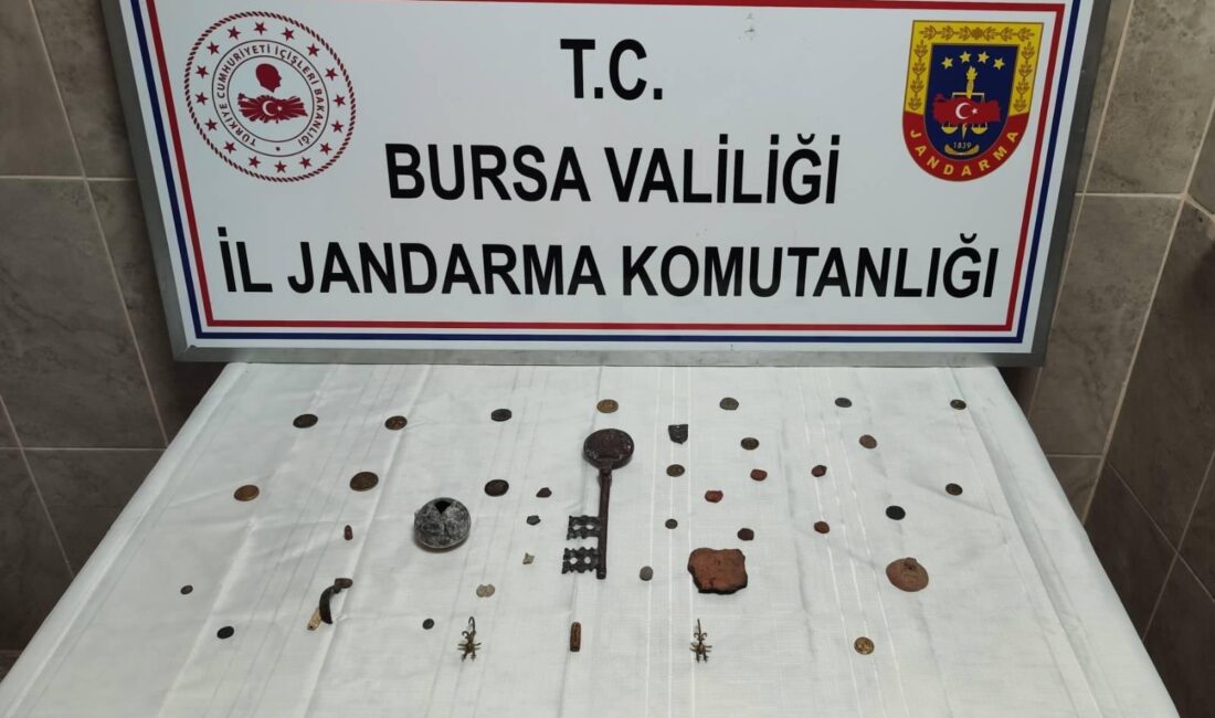Bursa İl Jandarma Komutanlığı ekiplerince düzenlenen operasyonda Bizans ve Roma