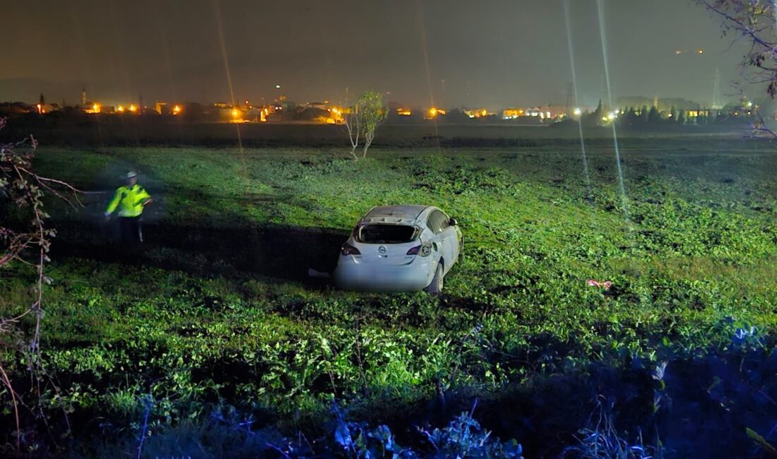 Bursa'nın Orhangazi ilçesinde meydana gelen kazada, kontrolden çıkan otomobil yaklaşık