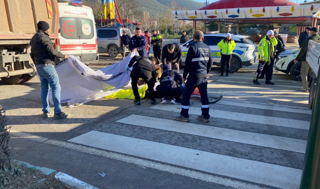 Bursa'nın Gemlik ilçesinde meydana gelen olayda, karşıdan karşıya geçmek için