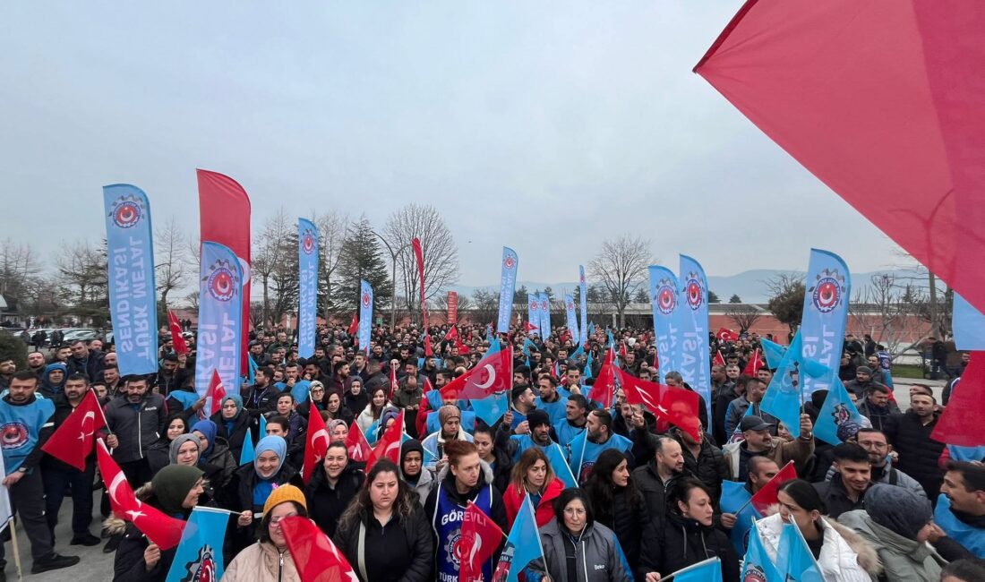 Bursa'da ve ilçelerinde onbinlerce çalışanların  üye olduğu Türk Metal