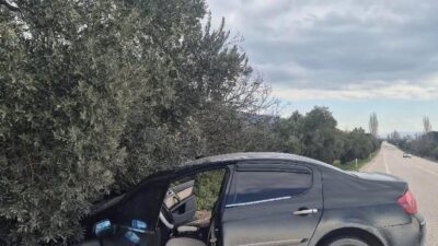 Kontrolden çıkan otomobil ağaca çarptı! 2 yaralı