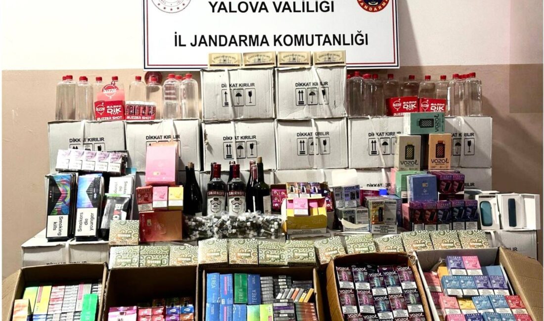 Yalova İl Jandarma Komutanlığı tarafından yürütülen kaçakçılıkla mücadele çalışmaları kapsamında