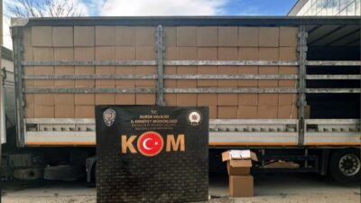 Bursa Emniyet Müdürlüğü, tütün ve tütün mamulleri kaçakçılığına yönelik yürüttüğü