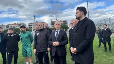 Bursa Büyükşehir Başkanı Mustafa Bozbey ve Bursaspor Başkanı Enes Çelik,